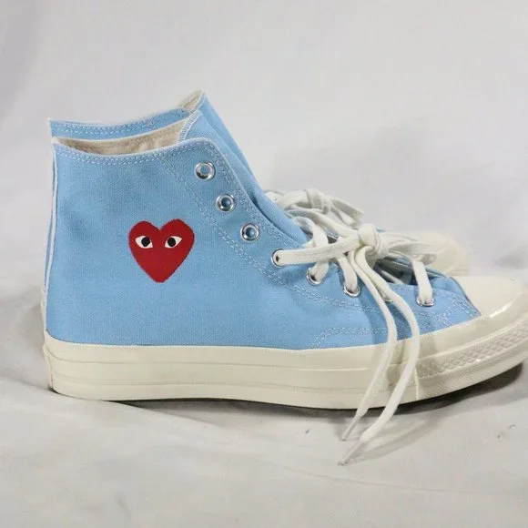 RARE Comme des Garçons PLAY x Chuck 70 High Bright Blue NEW Sz 10.5 US Men - Picture 7 of 15